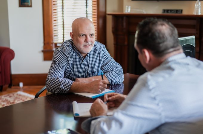 Bob and Travis Discussing a case